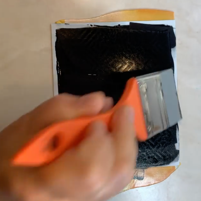 Squeegee Silicone Rubber Tool for silk screen stencils paint and more polymer clay mixed media