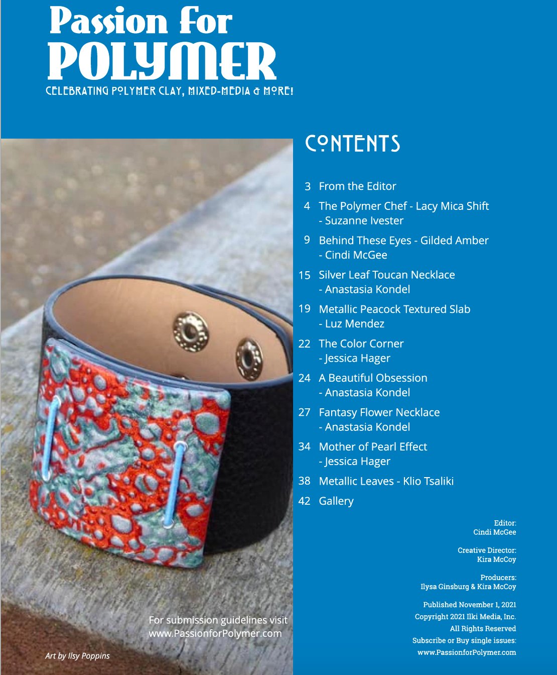 Metallic & Pearl Effect Tutorials Magazine: November 2021 Passion for Polymer Clay DIGITAL Downloadable PDF