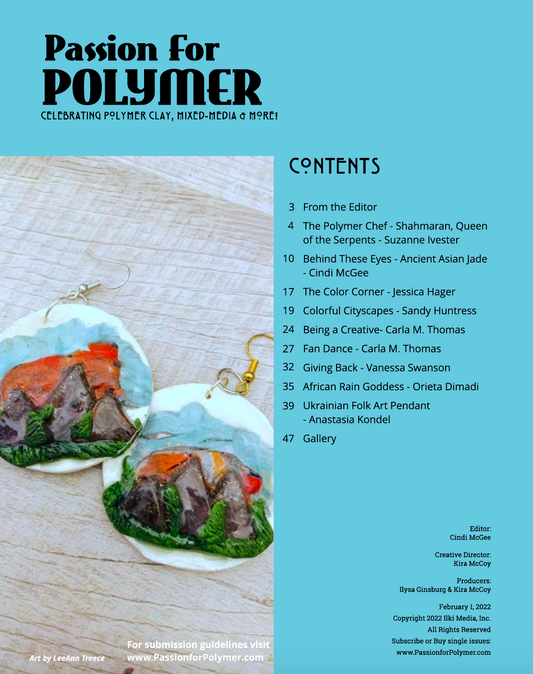 Around the World Inspired Tutorials Magazine: February 2022 Passion for Polymer Clay DIGITAL Downloadable PDF