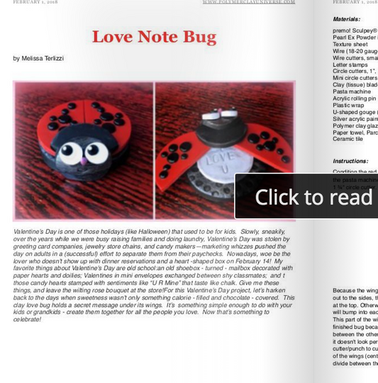 5 Polymer Clay Tutorials in PCU February 2018 Monthly Magazine - Polymer Clay TV tutorial and supplies