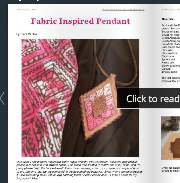 5 Polymer Clay Tutorials in PCU February 2018 Monthly Magazine - Polymer Clay TV tutorial and supplies