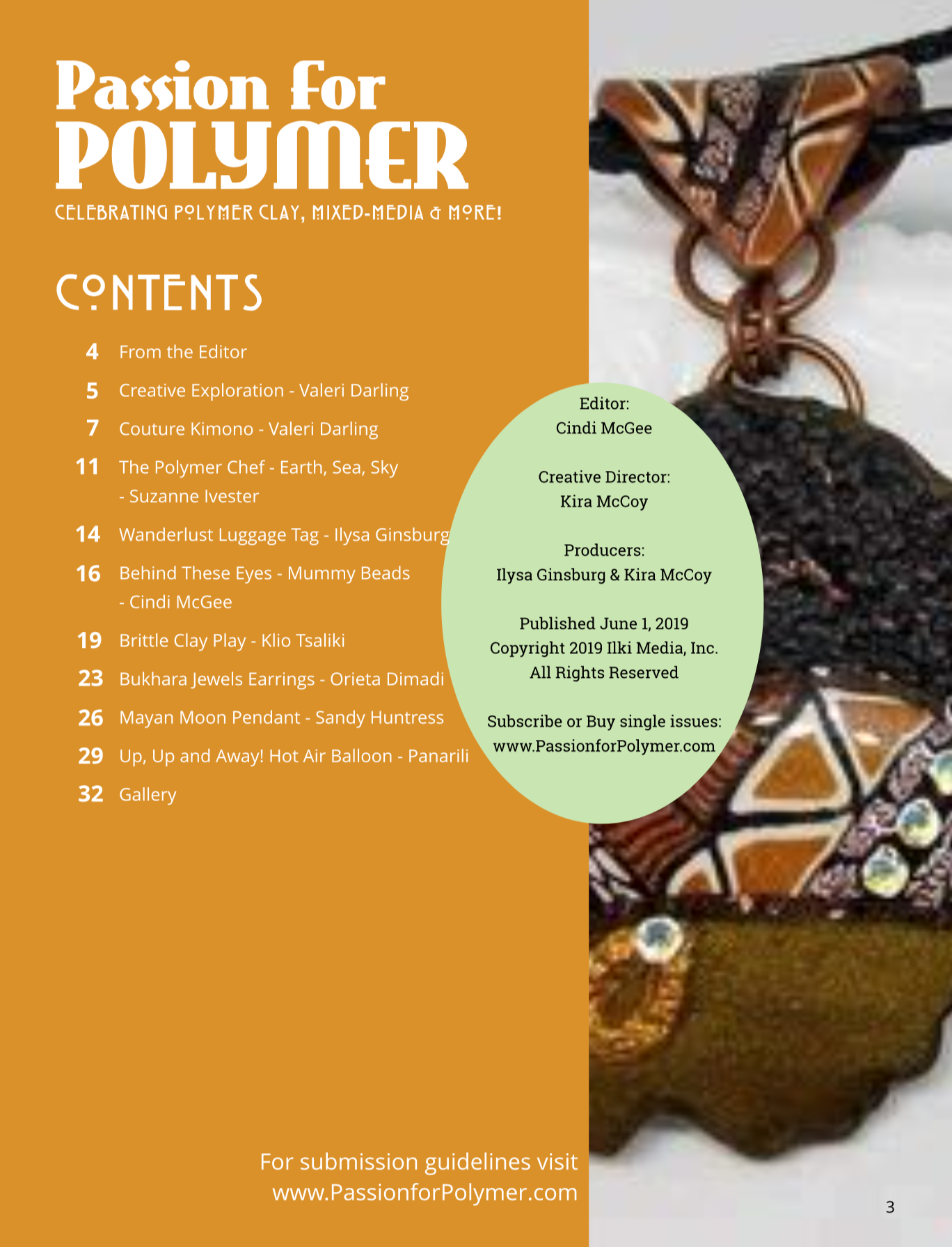 June 2019 Passion for Polymer Digital Download PDF magazine - Polymer Clay TV tutorial and supplies