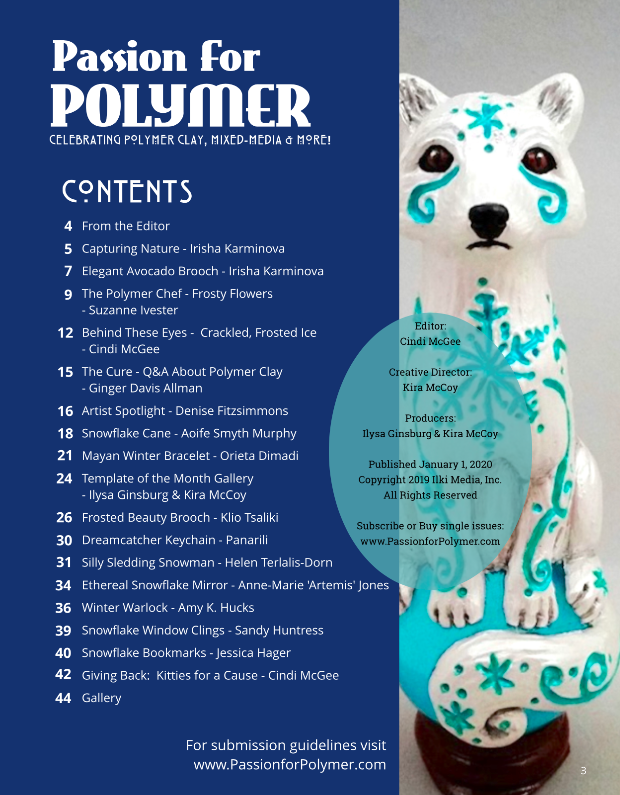 January 2020 Passion for Polymer clay magazine- DIGITAL PDF download - Polymer Clay TV tutorial and supplies