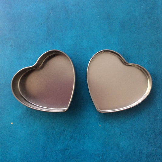 Heart Tins 2 sets, Coverable, Valentine, Container, jar