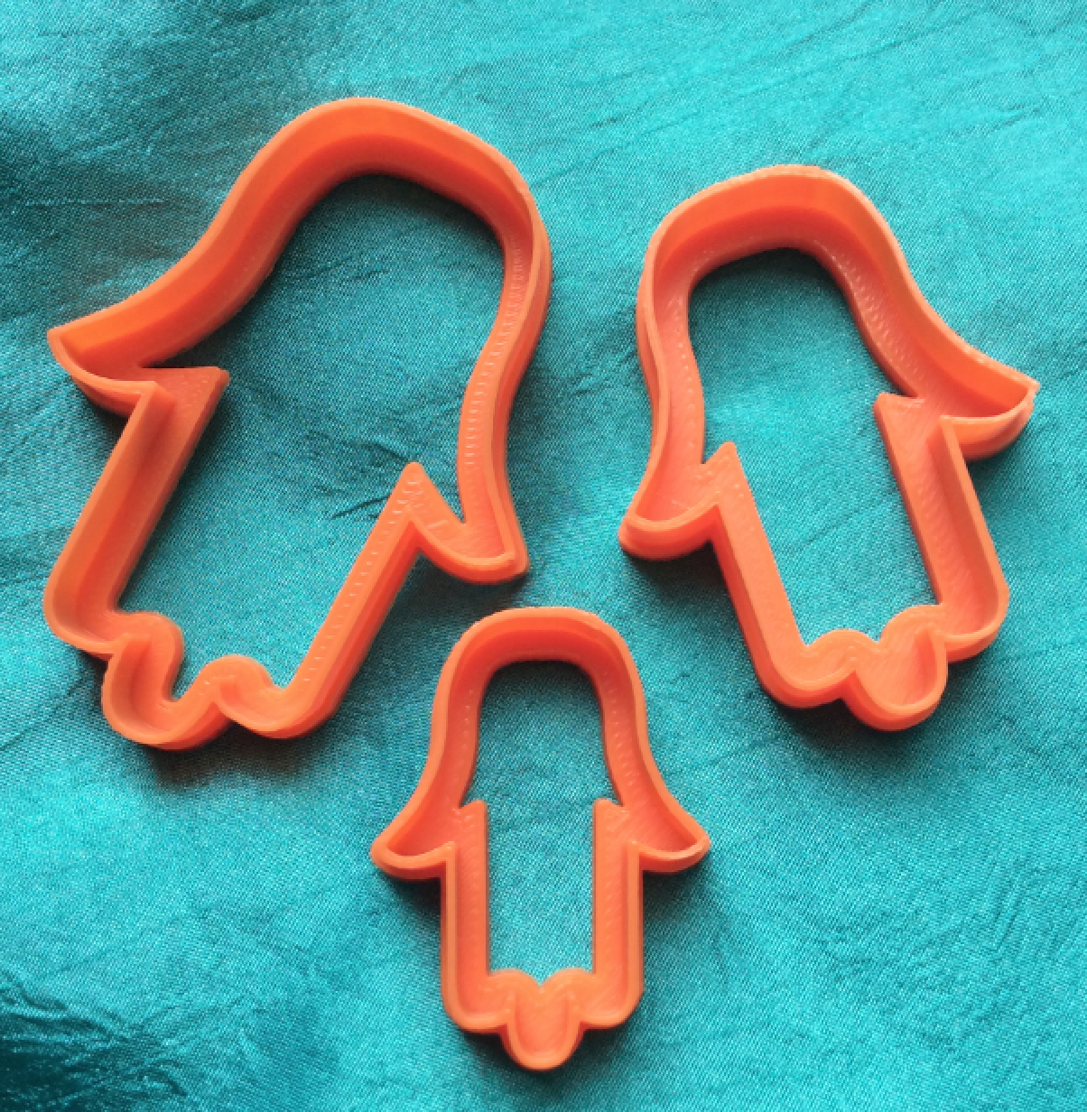 Hamsa Jewelry Sized set of 3 Hand of Fatima polymer clay Cutters - Polymer Clay TV tutorial and supplies