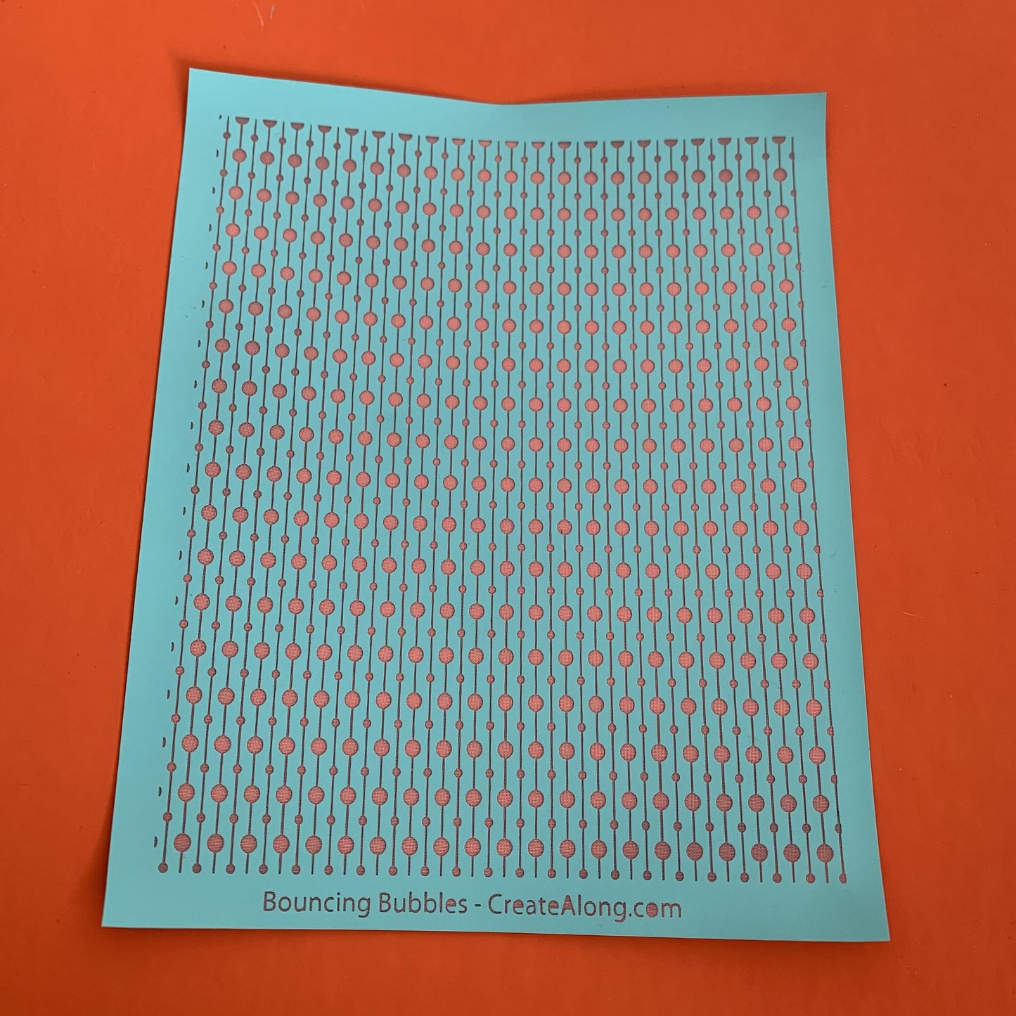 Silk Screen Bouncing Bubbles dots Stencil for Polymer Clay, Art Jewelry, Mixed Media
