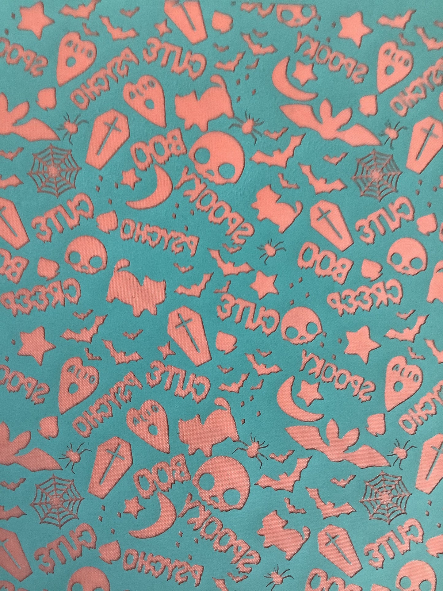 Halloween Silk Screen Spooky Cute coffin bat skull cat Stencil polymer clay silkscreen