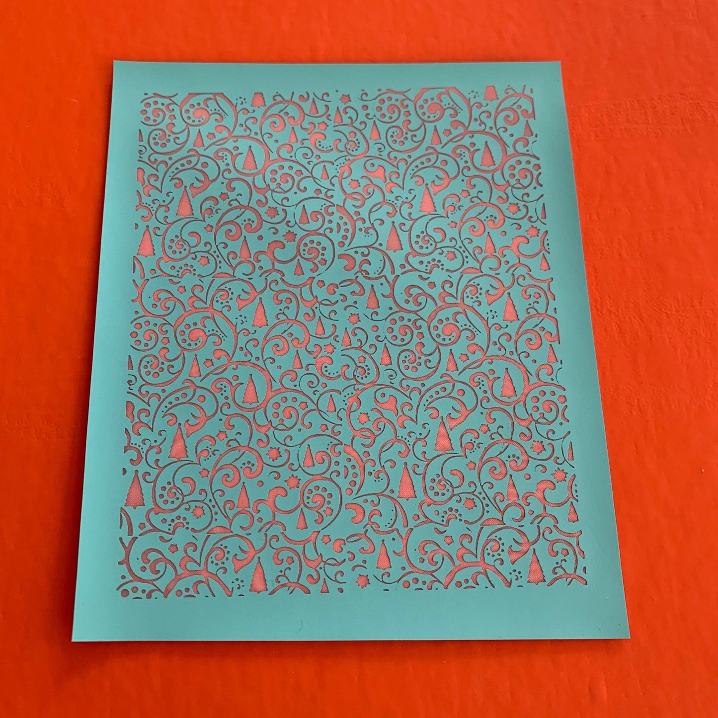Christmas Silk ScreenSwirling Christmas Trees Holiday Silkscreen for Polymer Clay, Art, Jewelry & Mixed Media