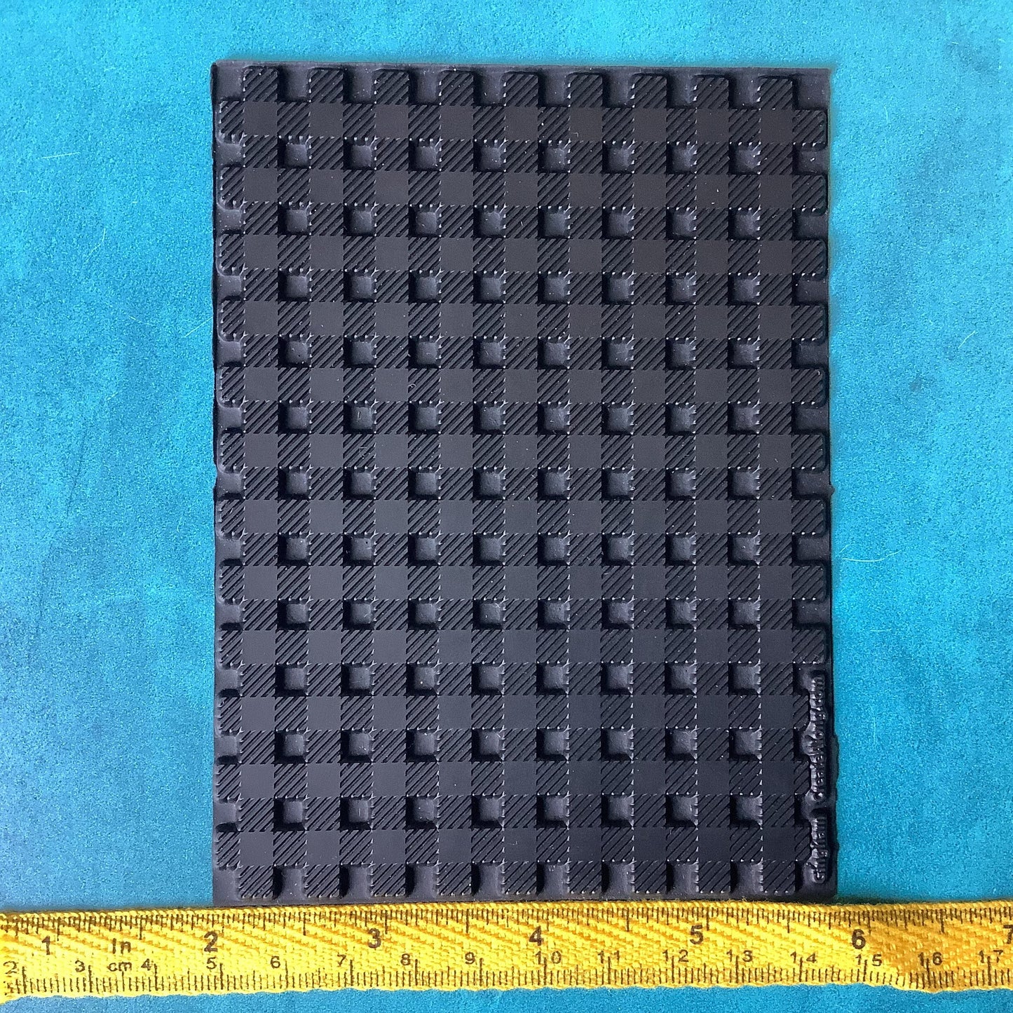 Gingham Buffalo Plaid Checker Beach Blanket Rubber Stamp for polymer clay texture rubber Sheet Mat