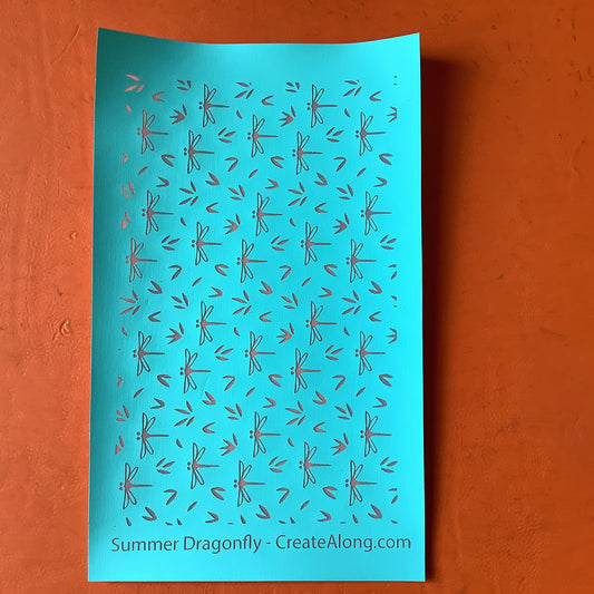 Summer Dragonfly Silkscreen For Crafting For Polymer Clay + Mixed Media
