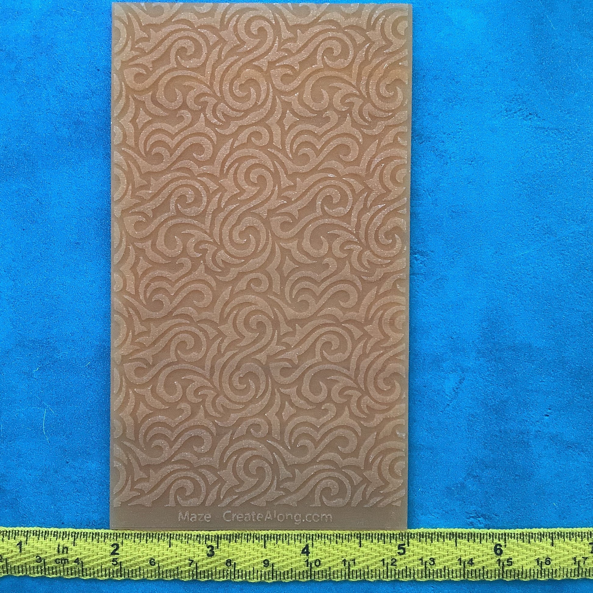 Maze Texture Stamp Mat Silicone rubber for polymer clay paper Gelli plate and resin