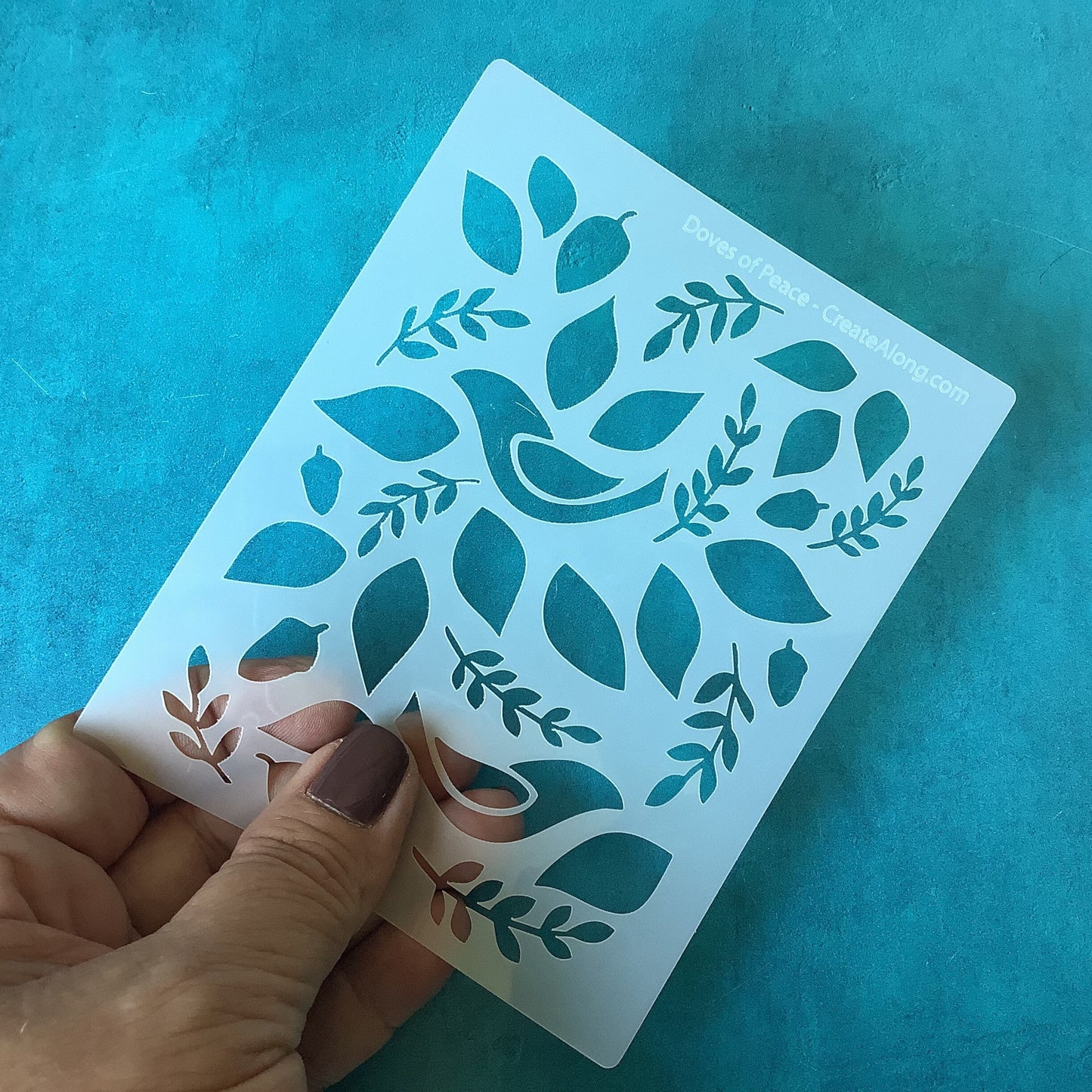 Clay Stencil Doves of Peace Mylar Stencil texture sheet for polymer clay earrings art jewelry mixed media