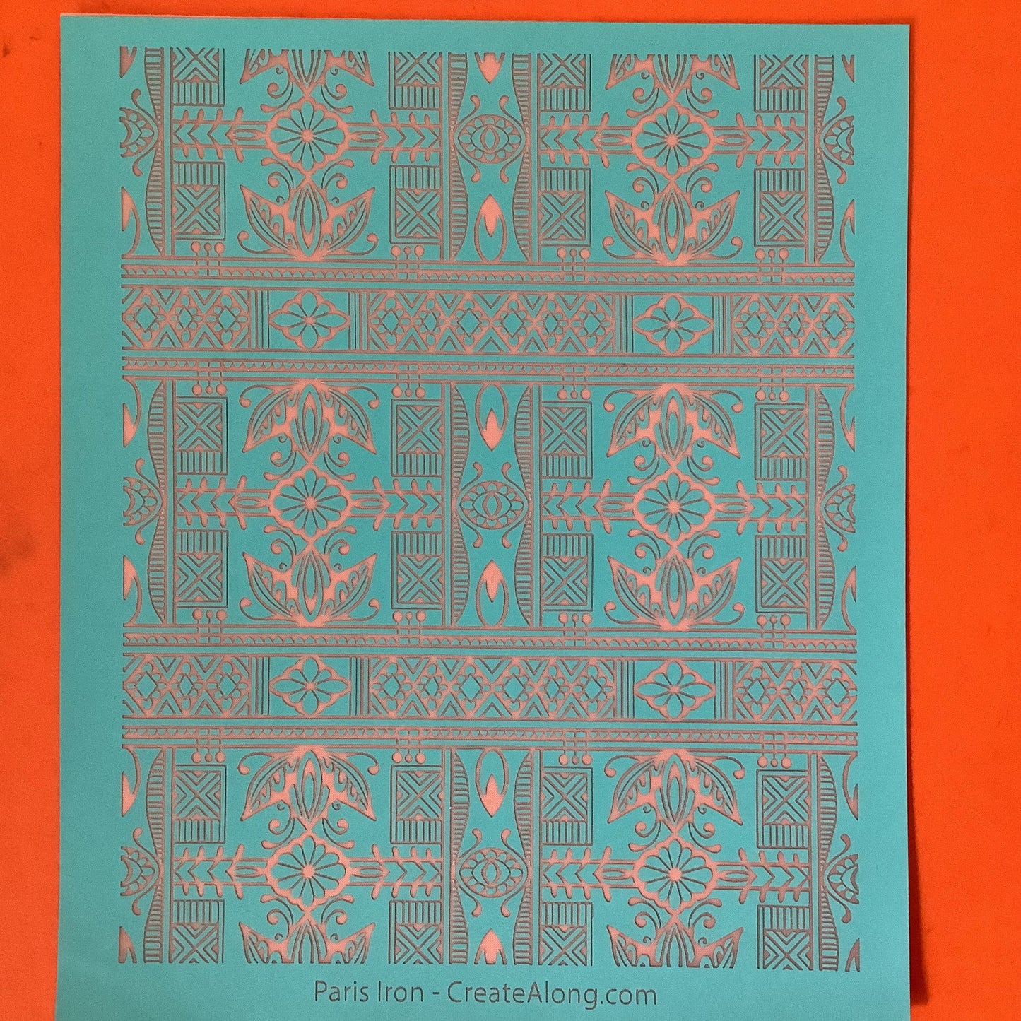 Paris Iron Silkscreen Stencil For Polymer Clay
