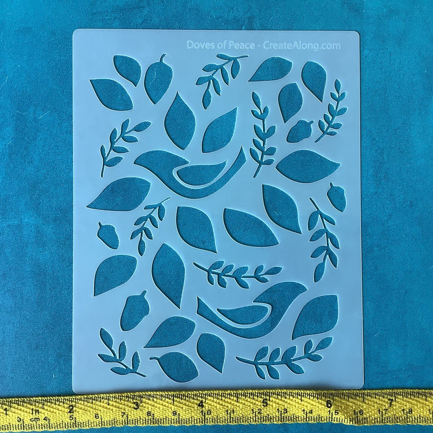 Clay Stencil Doves of Peace Mylar Stencil texture sheet for polymer clay earrings art jewelry mixed media