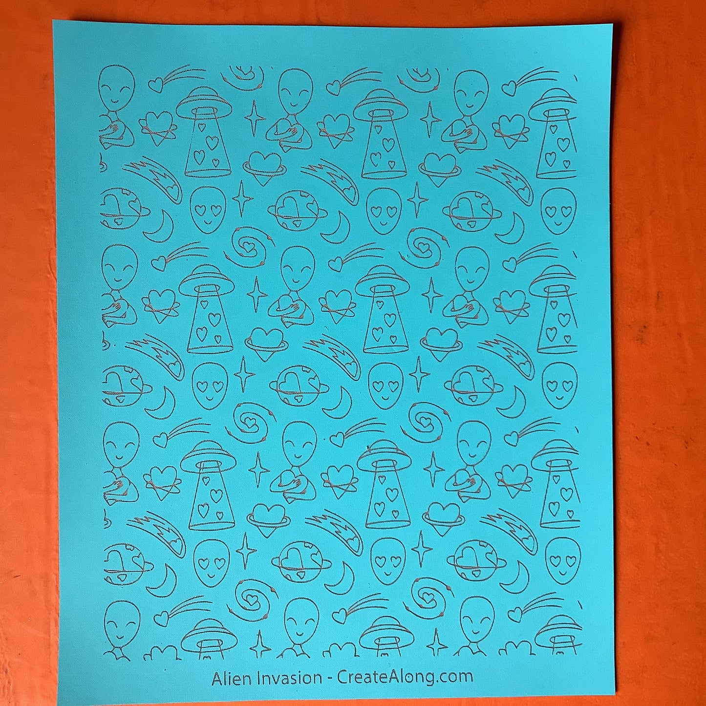 Silkscreen Alien Invasion Stencil Polymer Clay cute earring silk screen