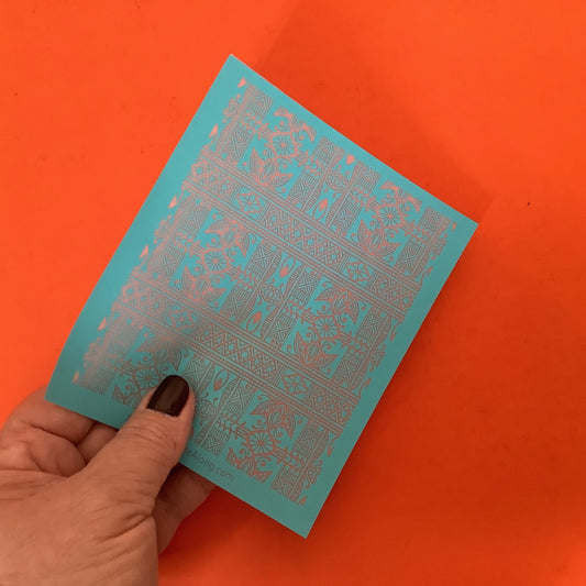 Paris Iron Silkscreen Stencil For Polymer Clay