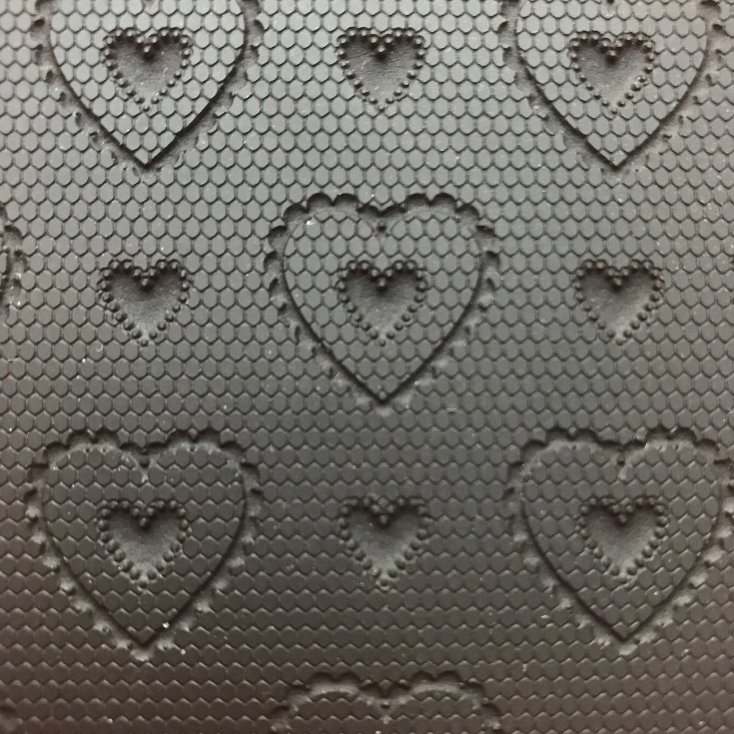Love Lace Net Hearts heart Rubber Stamp Texture Sheet Mat for polymer clay metal clay mixed media art