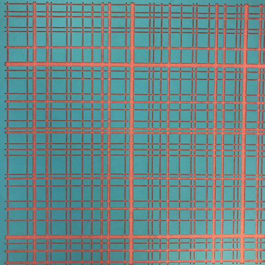 Silkscreen Stencil Plaid Tartan Lines for crafting, polymer clay + mixed media