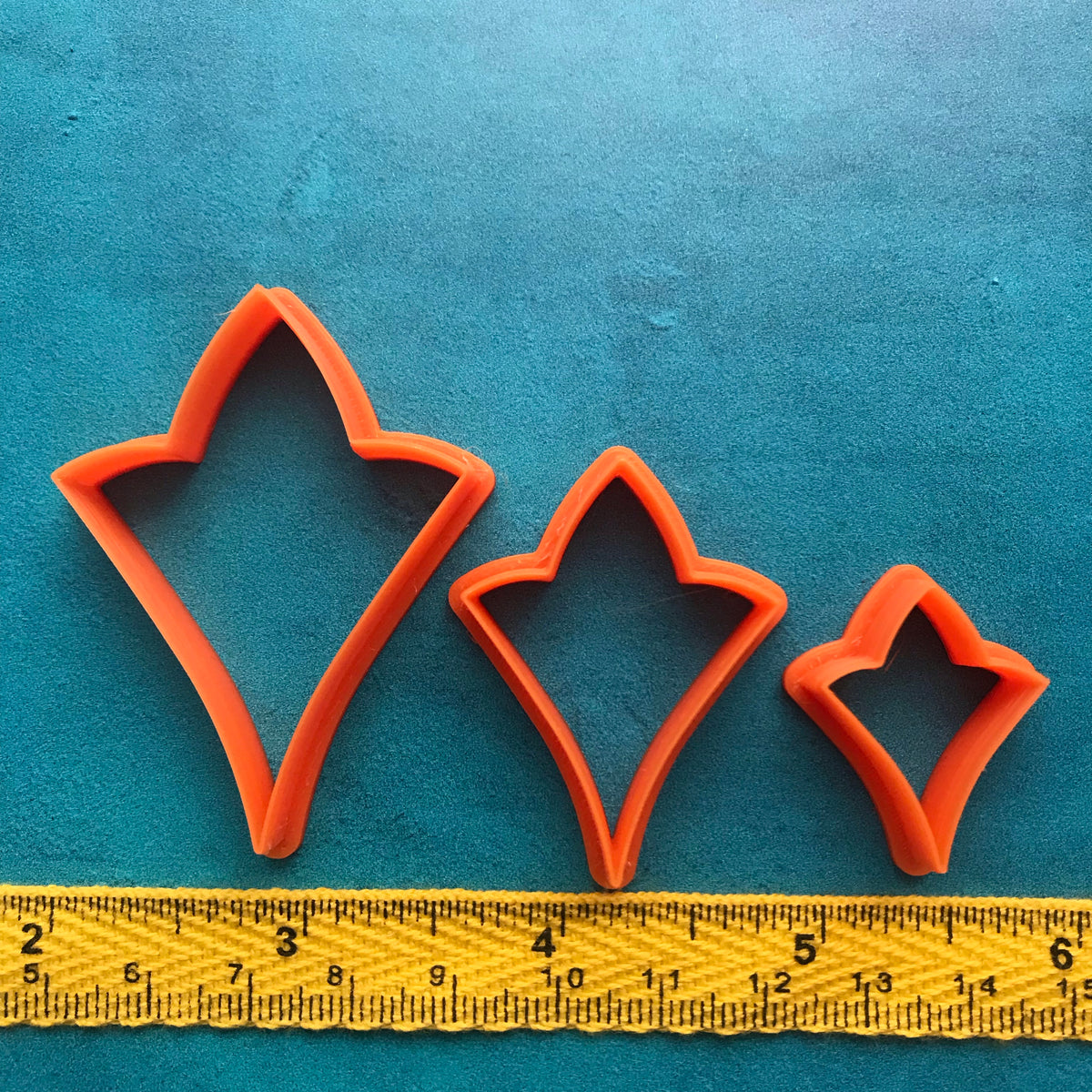Tulip Drop floral flower petal polymer clay cutter set jewelry earrings pendant small sharp clay cutters