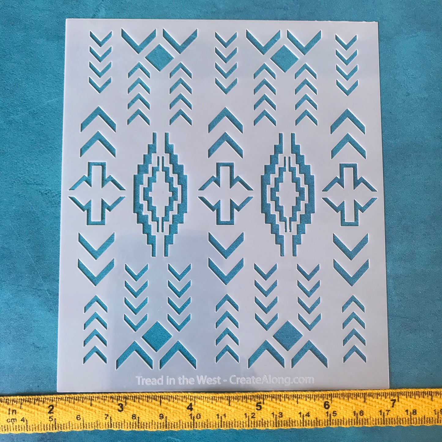 Tread in the West Southwest South west Mylar Stencil texture sheet for polymer clay earrings art jewelry mixed media