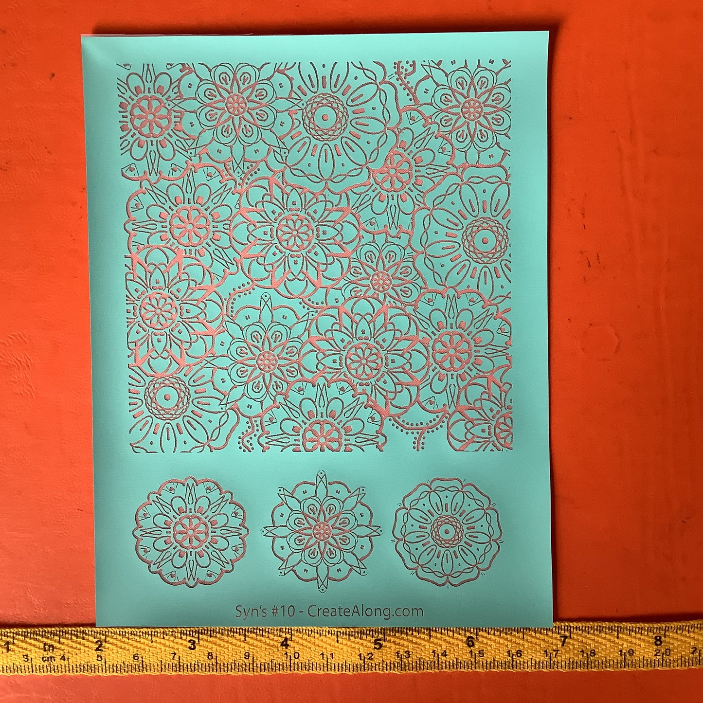 Syn’s #10 Mandala Flowers Silkscreen For Crafting Polymer Clay + Mixed Media