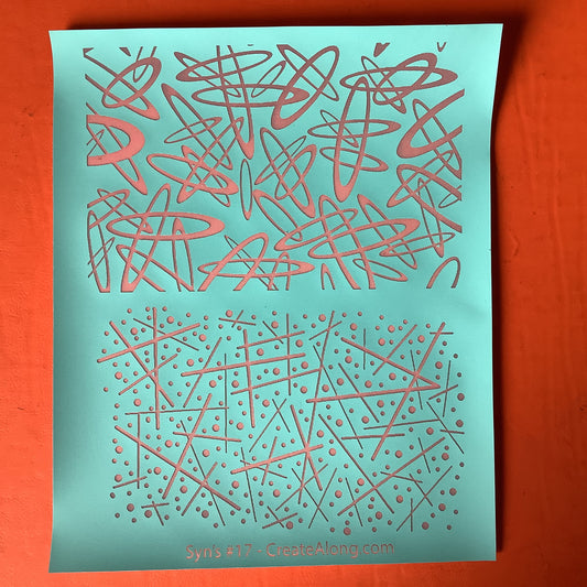 Syn’s #17 Mod Mid Century 50's Ovals Silkscreen For Crafting Polymer Clay + Mixed Media