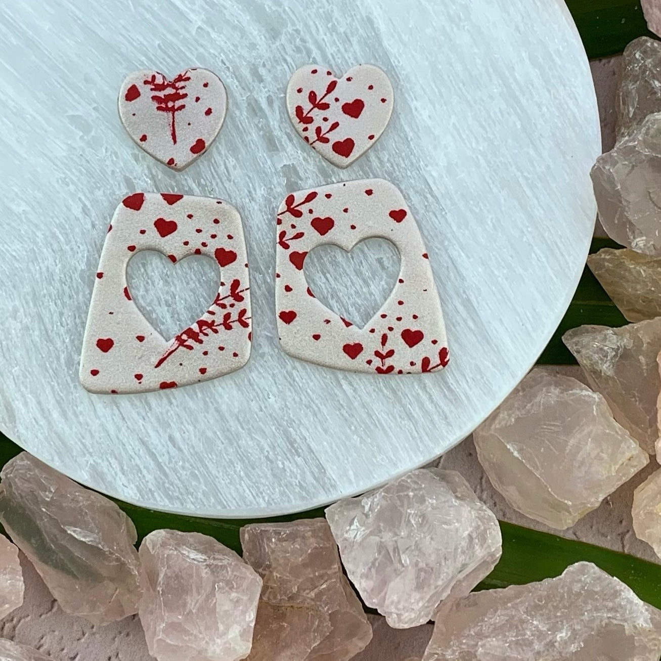 Heart’s Desire Earring Valentine's Day donut polymer clay earrings cutter set