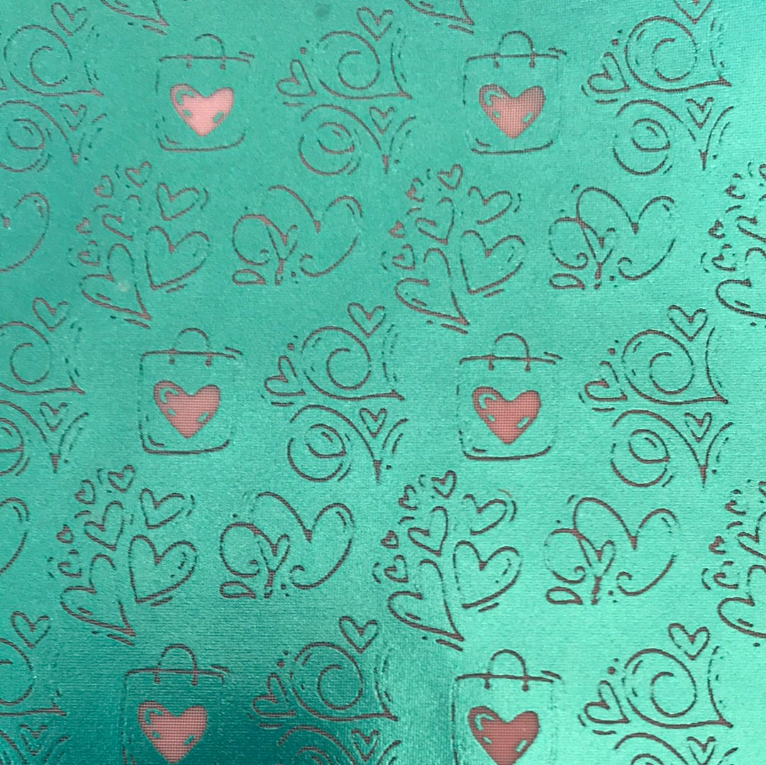 Love Delivered Heart Valentines Day Silkscreen Stencil Crafting, Polymer Clay, Art Jewelry, and Mixed Media