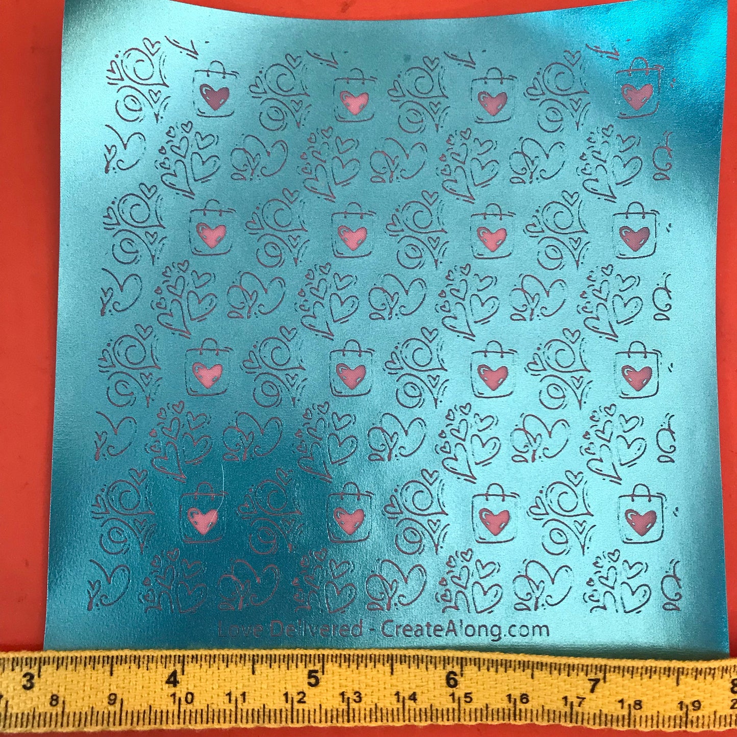 Love Delivered Heart Valentines Day Silkscreen Stencil Crafting, Polymer Clay, Art Jewelry, and Mixed Media