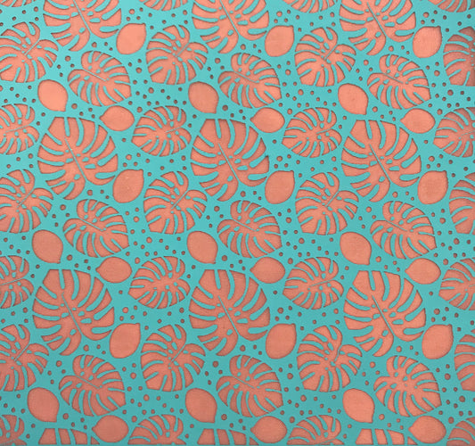 Silk Screen Monstera Leaves Stencil For Polymer Clay