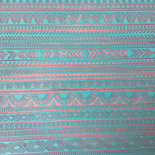 Aztec Tribal Ethnic Pattern Silkscreen for Polymer Clay and Mixed Media