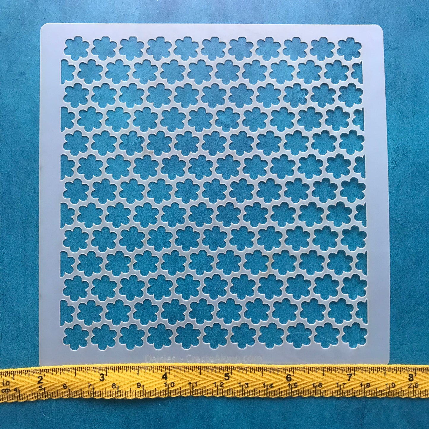 Daisies Mylar Stencil texture sheet for polymer clay earrings art jewelry mixed media