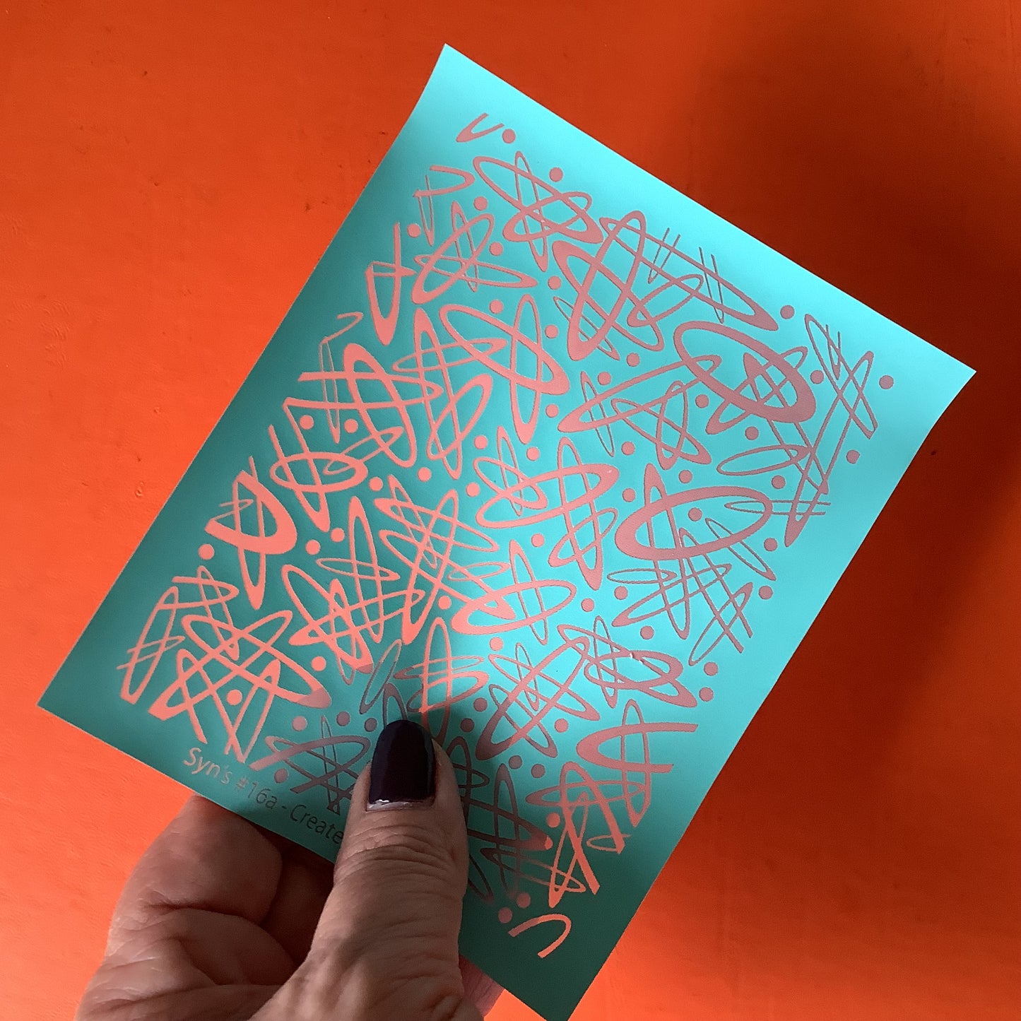 Syn’s #16A Overlapping Ovals Geometric Silkscreen For Crafting Polymer Clay + Mixed Media metric