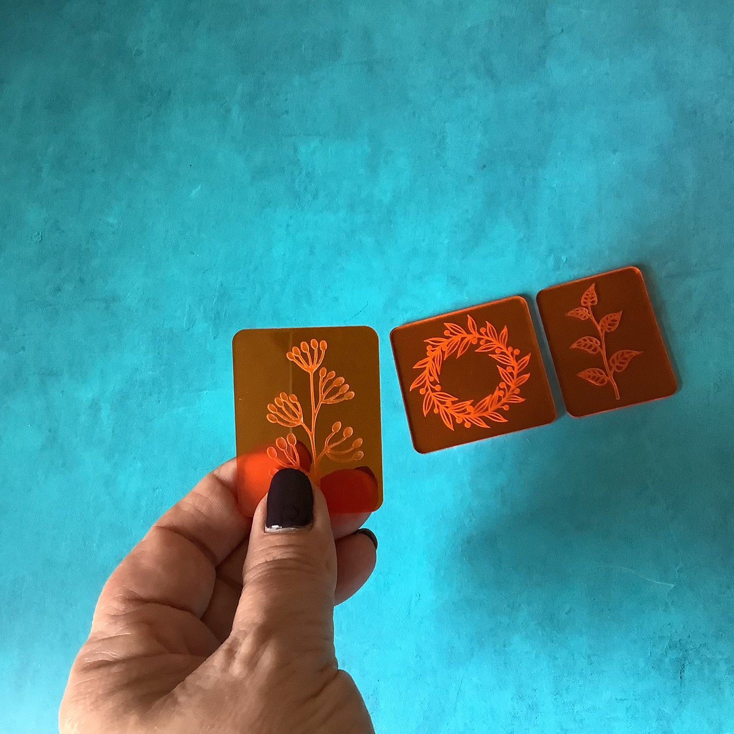 Garden Vibes Deco Disc Stamp and Texture Pattern Designs for polymer clay