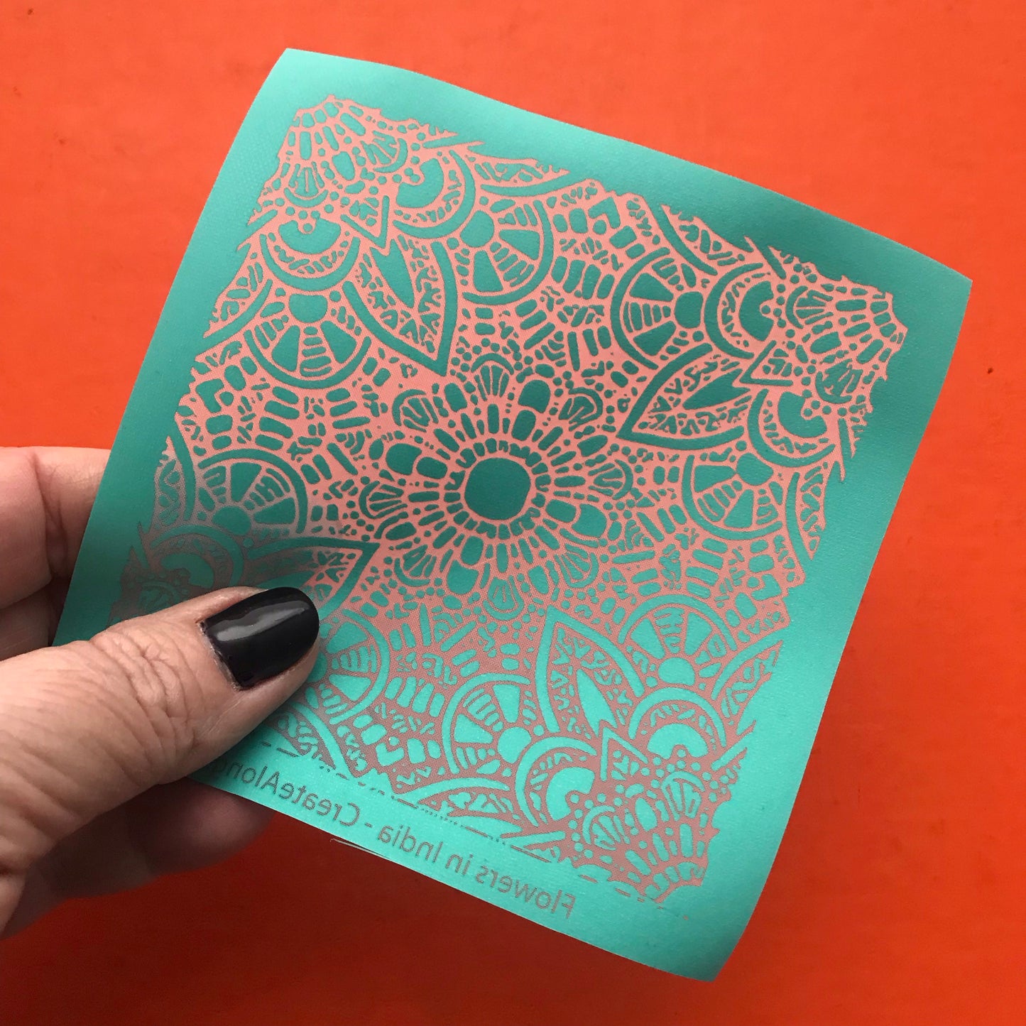 Flowers in India Silkscreen for Polymer Clay and Mixed Media