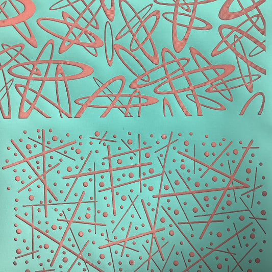 Syn’s #17 Mod Mid Century 50's Ovals Silkscreen For Crafting Polymer Clay + Mixed Media