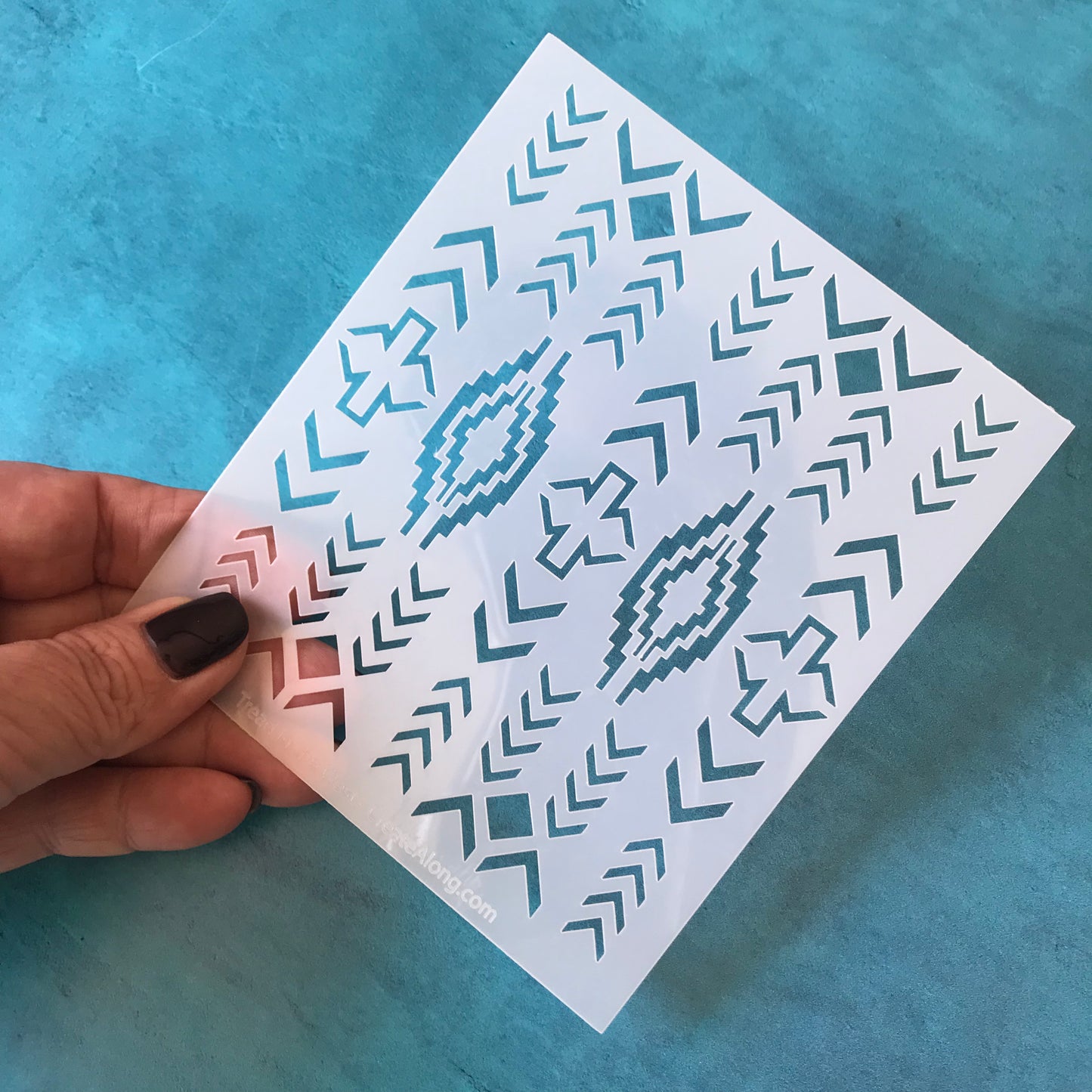 Tread in the West Southwest South west Mylar Stencil texture sheet for polymer clay earrings art jewelry mixed media