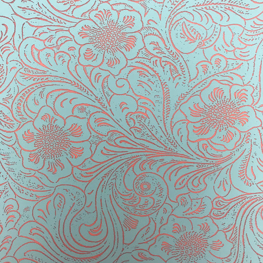 Silkscreen Tooled Leather Faux Stencil for Polymer Clay and Mixed Media