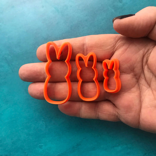 Bunny Rabbit Easter Bunnies polymer clay cutter set jewelry earrings pendant small sharp clay cutters