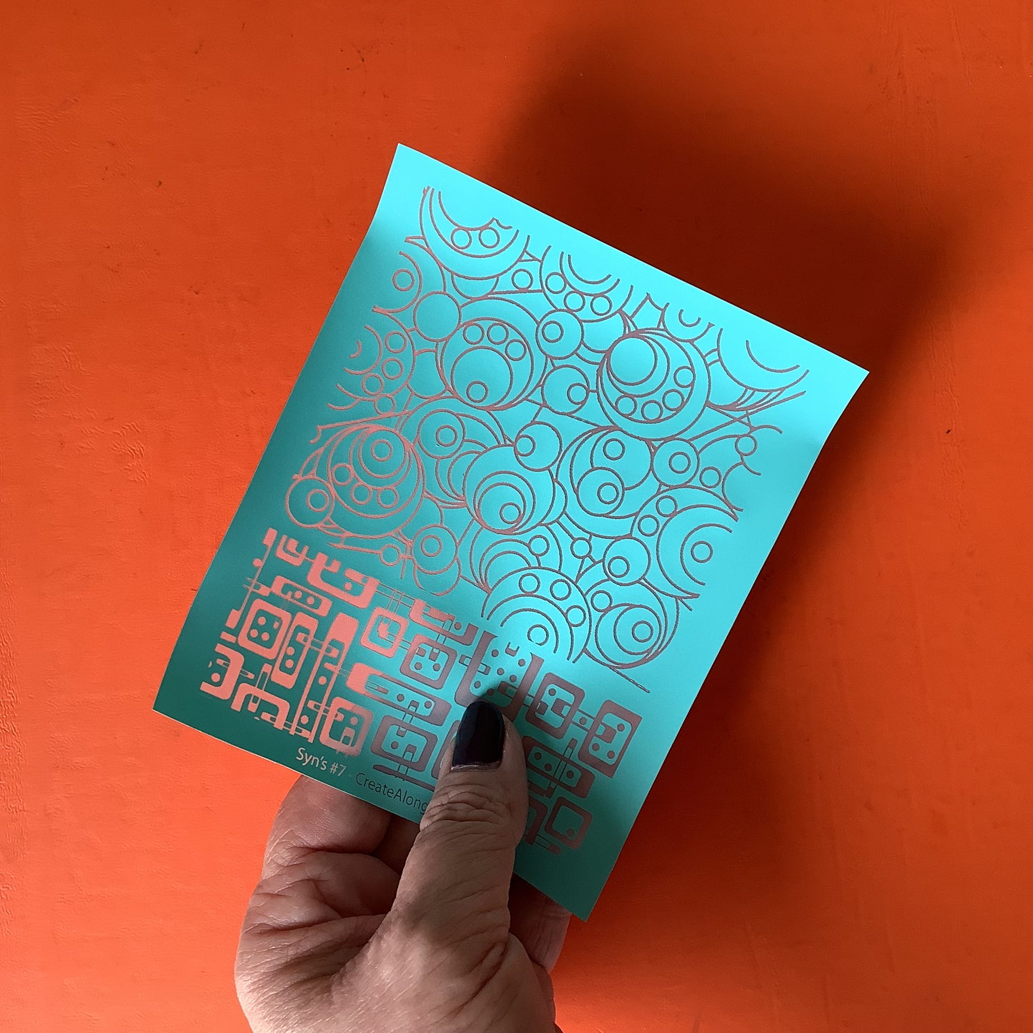 Syn’s #7 Circles Rectangles mod geometric Silkscreen For Crafting Polymer Clay + Mixed Media