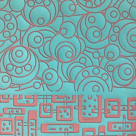 Syn’s #7 Circles Rectangles mod geometric Silkscreen For Crafting Polymer Clay + Mixed Media