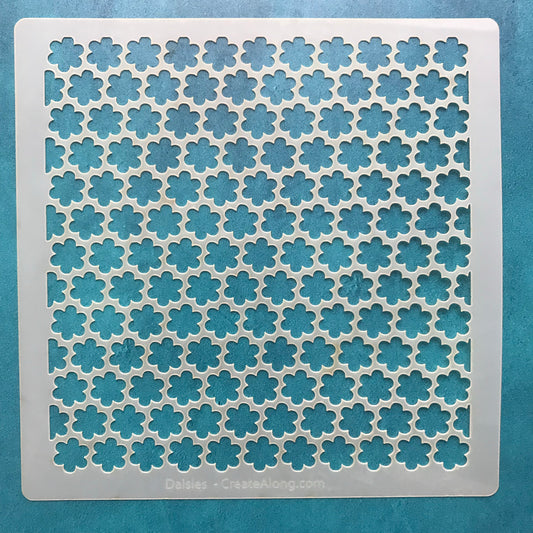 Daisies Mylar Stencil texture sheet for polymer clay earrings art jewelry mixed media