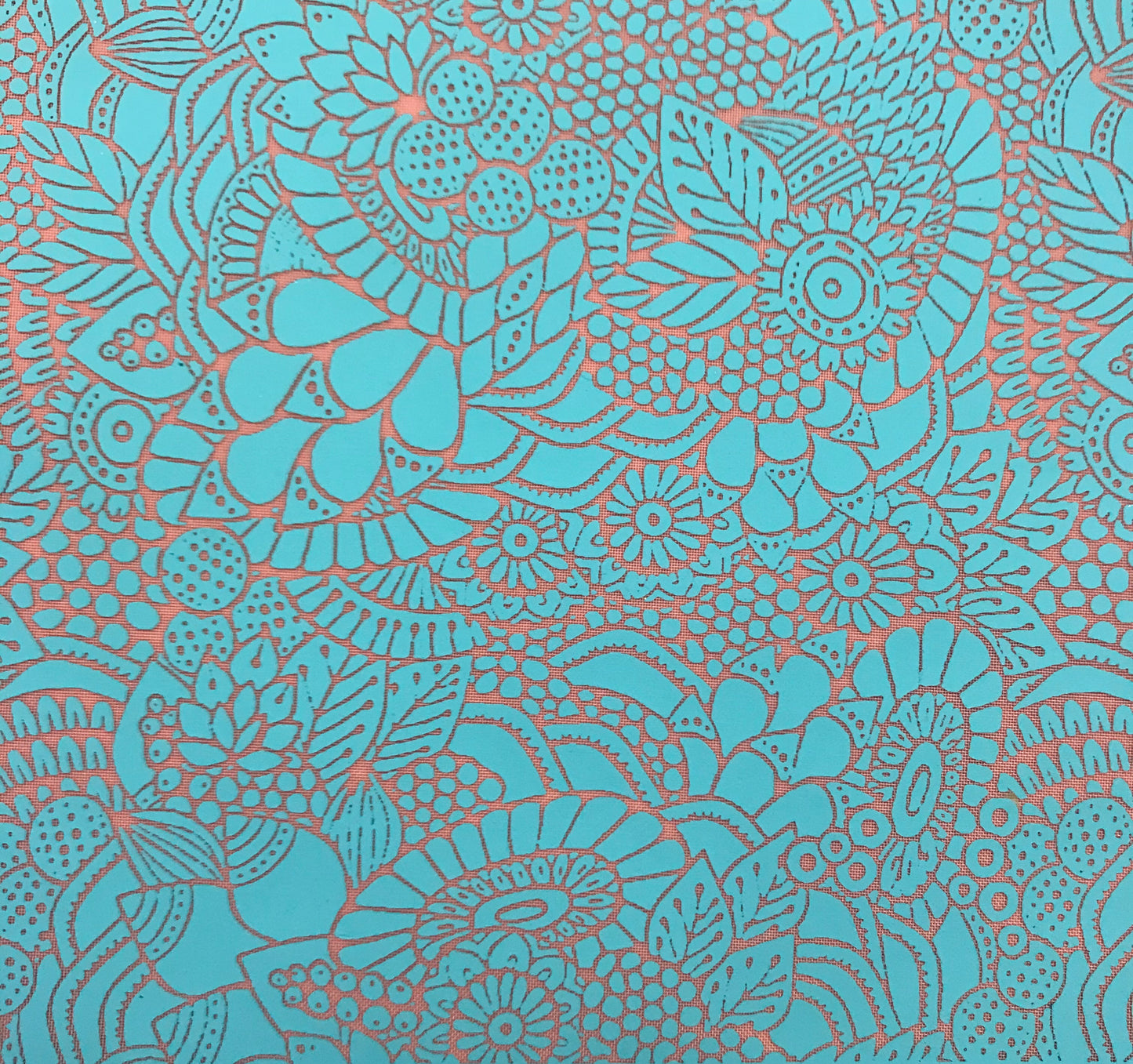 Silkscreen Floral Extravaganza Stencil for Polymer Clay, Art Jewelry and Mixed Media