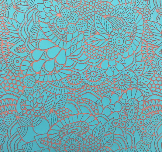 Silkscreen Floral Extravaganza Stencil for Polymer Clay, Art Jewelry and Mixed Media