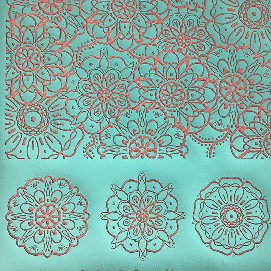 Syn’s #10 Mandala Flowers Silkscreen For Crafting Polymer Clay + Mixed Media