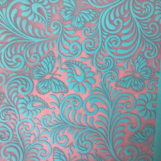 Misty Butterflies butterfly Silkscreen for Polymer Clay and Mixed Media