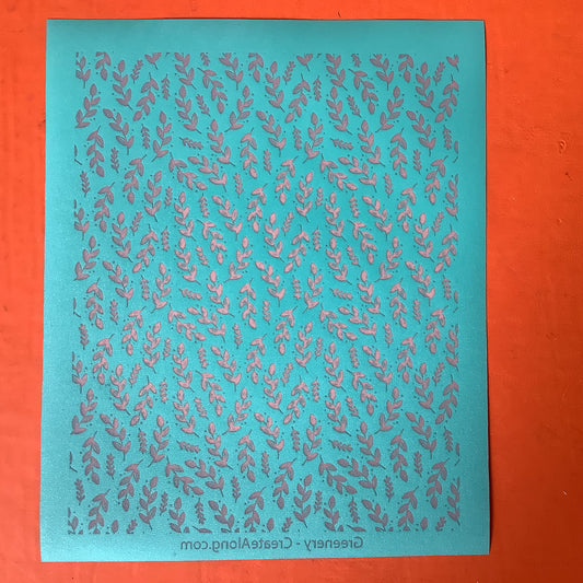 Greenery Botanical Leaf Leaves Silkscreen For Crafting Polymer Clay + Mixed Media