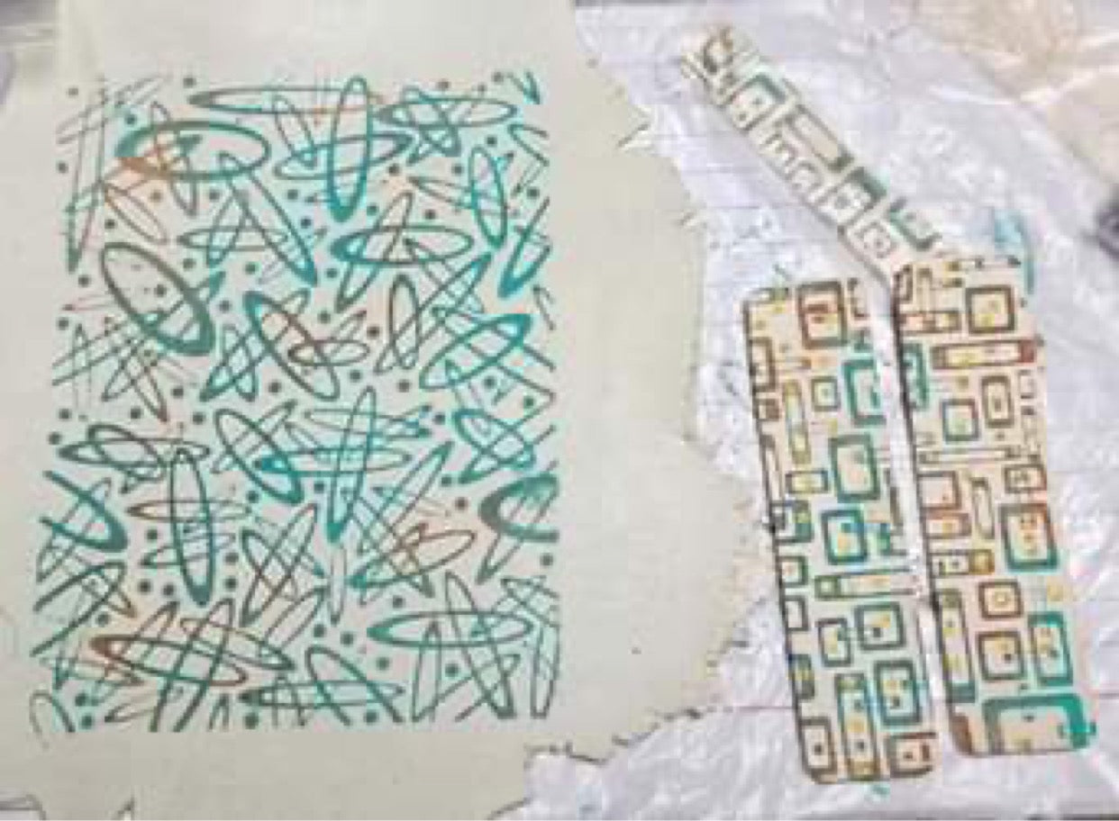 Syn’s #16A Overlapping Ovals Geometric Silkscreen For Crafting Polymer Clay + Mixed Media metric