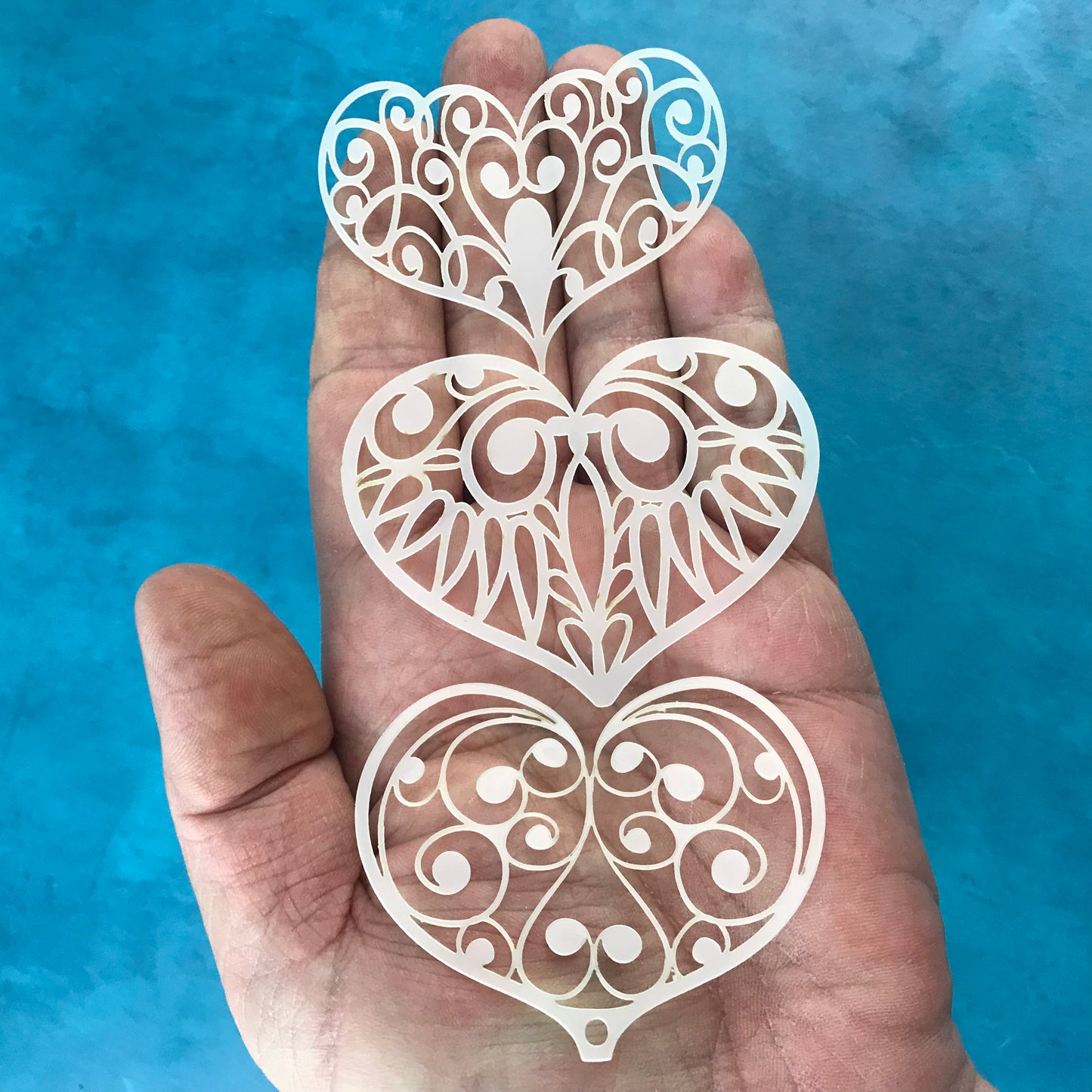Intimacy Valentines Day Mylar Stencil texture sheets for polymer clay earrings art jewelry mixed media
