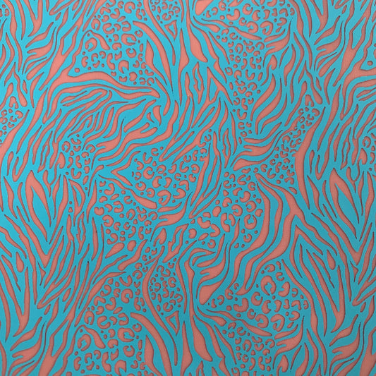 Silk Screen Animalistic Zebra and Leopard Cheetah Print Stencil For Polymer Clay